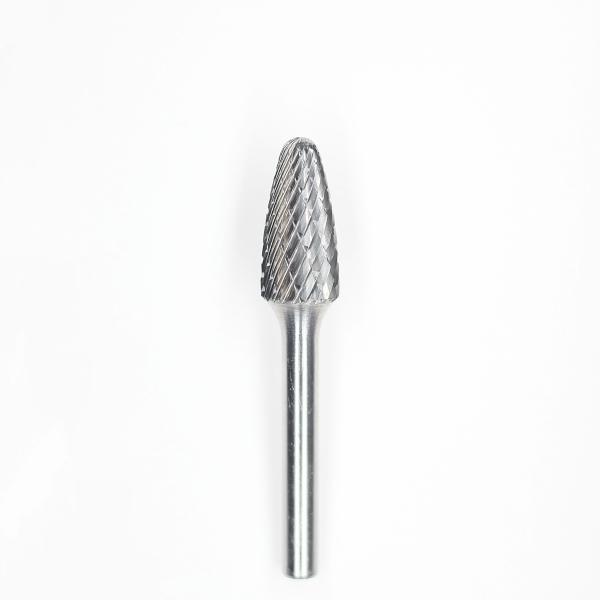 China SF-4 Tree Radius End 7/16" Tungsten Carbide Burr Die Grinder Burr Bits 1/4" Shank Double Cut factory