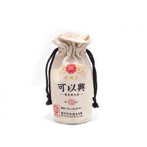 China Custom Design Logo Printed 1 Bottle Canvas Cotton Drawstring Wine Bag Fabric Drawstring Gift Bags factory