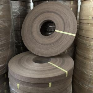 China Customized Edge Sealing Strip Natural Veneer Black Walnut White Oak Leather Covered Edge Sealing 0.5mm Wood Edge Banding factory