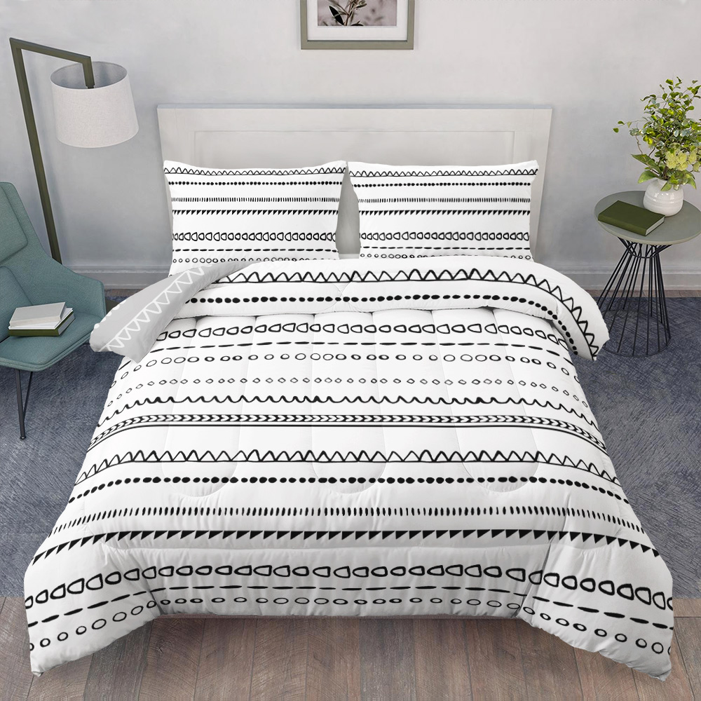 Add a Touch of Sophistication to Your Bed with Geometric Pattern Flannel Bedding Set
