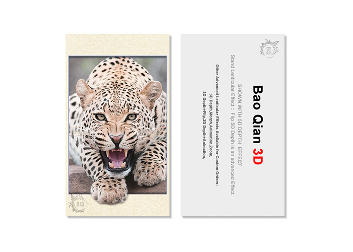 Plastic PET 3D Flip Lenticular Card Printing For Hotel , Restaurant