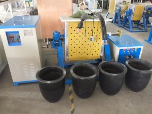 China Induction Hardening Equipment 110kw Melting Frunace Manual Tilting For Iron Product 50kg factory