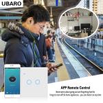 EU 86 Type 2Gang Tempered Glass Smart WI-FI Switch Control Compatible with Voice