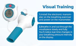 China App Connectivity Breathing Muscle Trainer Lung Exerciser Factory Direct OEM Logo factory