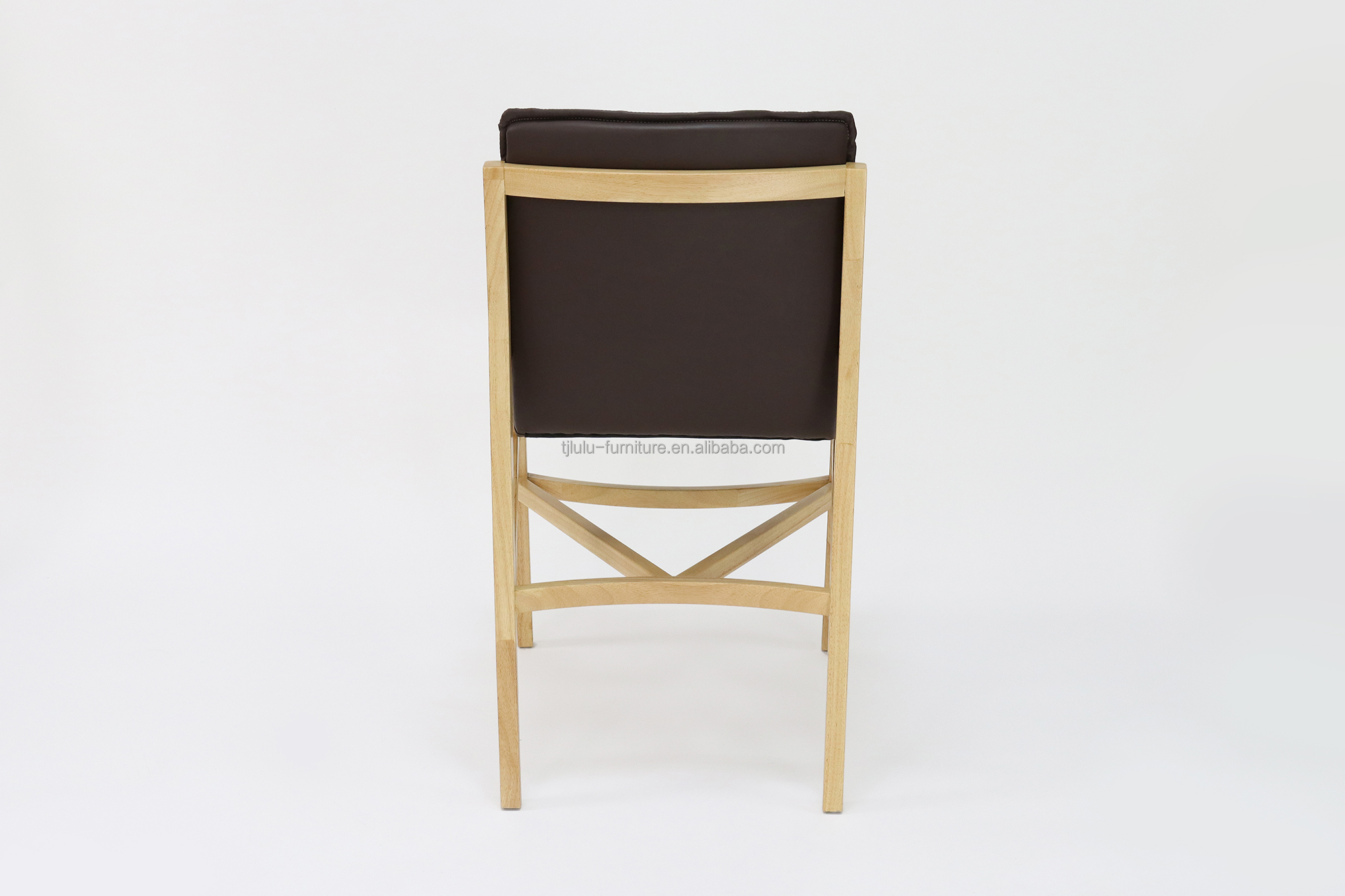 OEM Service Accepted Modern PU Leather Dining Chair for Solid Wood Furniture