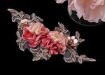 3D Floral Embroidered Applique Patches For Sequin Bead Rhinestone Lace