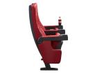 Red Fabric XJ-6819 Fixed Leg Movie Cinema Chairs With Movable Amrest