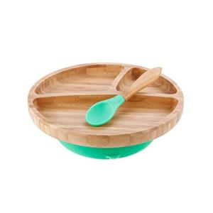 China Unbreakable Bamboo Lacquer Bowl With Bamboo Baby Divided Plate Delicate Appearance factory
