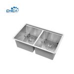 SUS304 Stainless Steel Kitchen Sink Topmount Kitchen Sink Double Bowl Kitchen