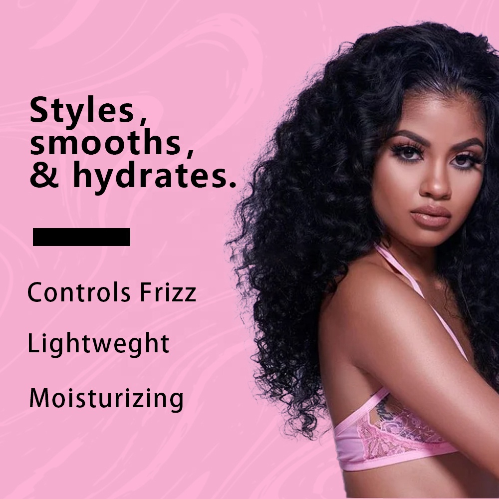 Transparent Customizable Gel for Wavy Curly and Coily Hair Styling Frizz Prevention