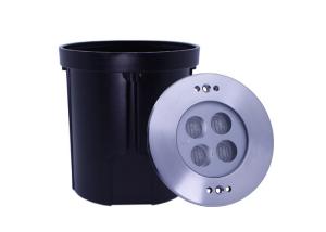 China 6000K 12V Stainless Steel 9W IP68 LED Underwater Light Recessed Installation factory