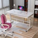 Height Adjustable Electric Standing Desk with Drawers and Transparent Glass Top