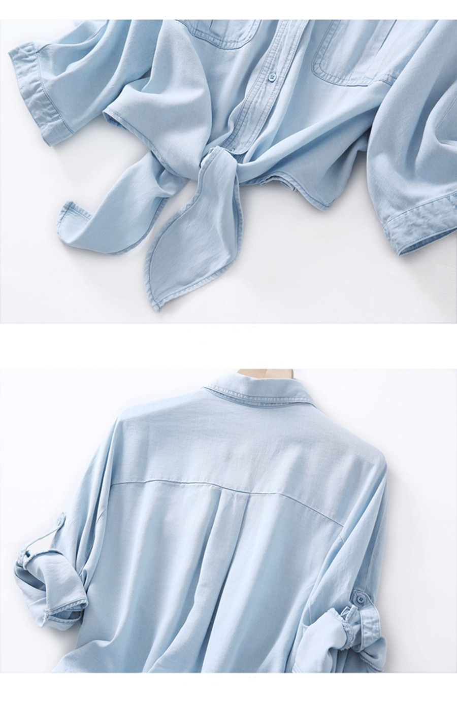 Lightweight Lyocell Jeans Cotton Polyester Spandex Denim Fabric For Shirt Dress