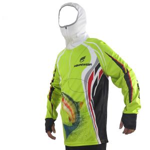 China Hooded Uv Fishing Shirts / Fishing Team Jerseys Flat Bottom Waterproof factory