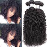 100% Human Peruvian Human Hair Weave , Kinky Curly Human Hair Weave Bundles