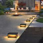 3000K Easy Install Stainless Steel Solar Pillar Light , Columns LED Outdoor