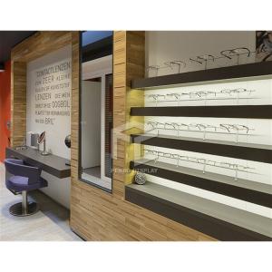 China EPE Foam Eyewear Optical Shop Display Cabinets 16mm MDF Free Standing Rack factory