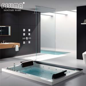 China Jetted Walk In Corner Bathtub 2 Person Square Bubble Luxurious 1900 x 800 factory