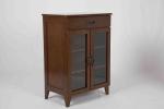 Medium Office Storage Cabinets Two Adjustable Shelves , Brown Storage Cabinet