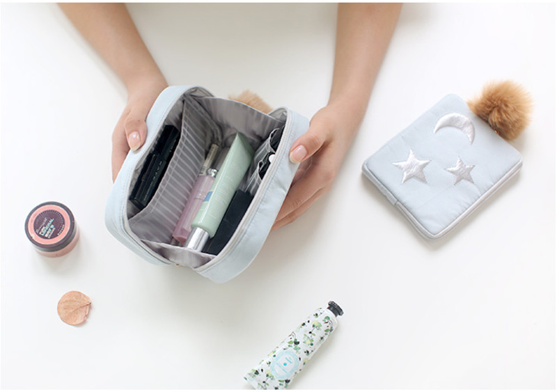 Travel Cosmetic Bag Star Moon Handy Cosmetic Pouch Clutch Makeup Bag