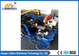 China Blue And Yellow Downspout Roll Forming Machine , Metal Down Pipe Machine Long Service factory
