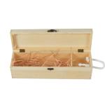 Wooden Wine Box Customized Size , Wine Storage Box Natural Wood Color