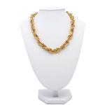 Gold Fashion Jewelry Necklaces Twist Design Smooth Surface Jewelry