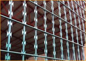 China 75X150mm/150X300mm Rhombus/Diamond Hole Welded Razor Mesh Fencing factory