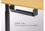 Sturdy Wooden Panel Desk Adjustable Height Office Furniture For Ergonomic