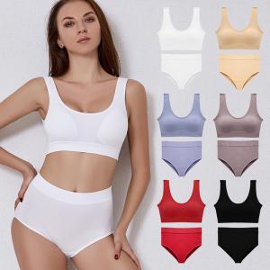 China Seamless Plus Size Bra Sets Breathable Full Brief Underwear Sets factory