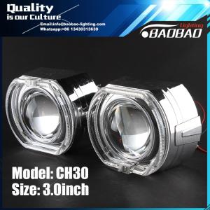 China CH31 3.0inch H1 bixenon hid projector lens light with Single Crystal angel eye factory