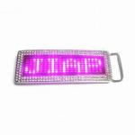 White color LED message belt buckle