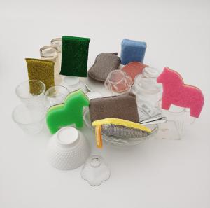 China Non-Scratch Microfiber Cleaning Dishes Pad Scrub Sponges For Kitchen BathRoom factory