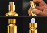 UV Essential Oil Dropper , Liquid Dropper Bottle With Gold Black White Dropper