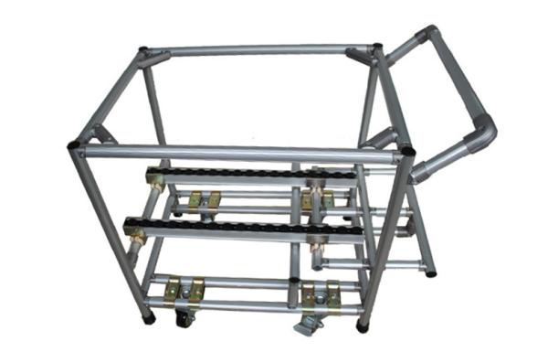 Adjustable Aluminum Assemble Steel Pipe Storage Rack Hand Truck Trolley ODM /