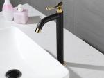 SUS304 Stainless Steel Stylish Vessel Bathroom Single Cold Water Basin Taps In