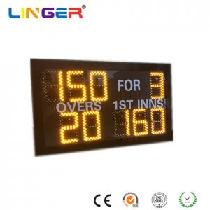China Small Model Digital Cricket Scoreboard In Yellow Color With IR Hand Held Remote Control on sale
