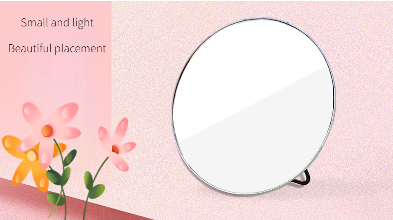 Portable Heart Shaped Vanity Mini Custom Home Decor Mirror with Adjustable Pocket