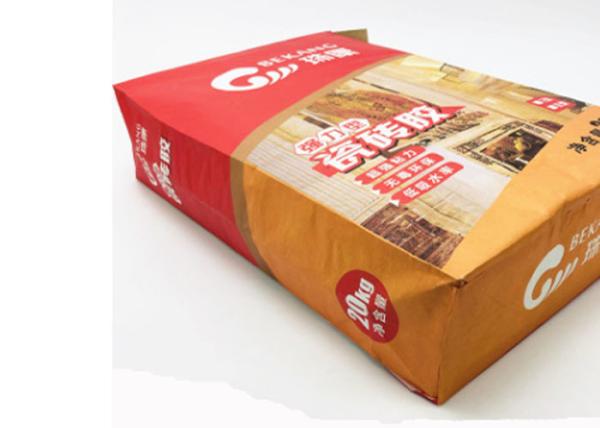Industrial Durable Cement Packaging Paper Bags 2 Ply High Strength With External