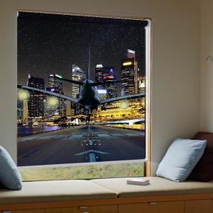 China Dustproof 3D Printed Roller Blinds , Pvc Slats For Vertical Blinds 1m*1m factory