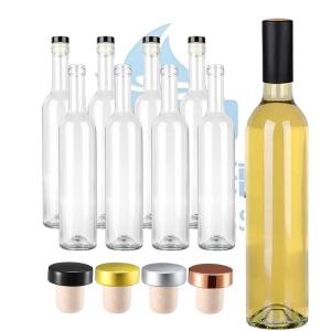 China Hot Stamping High Flint Luxury Vodka Spirit Liquor Rum Tequila Brandy Whisky Wine Glass Bottle for Cap factory