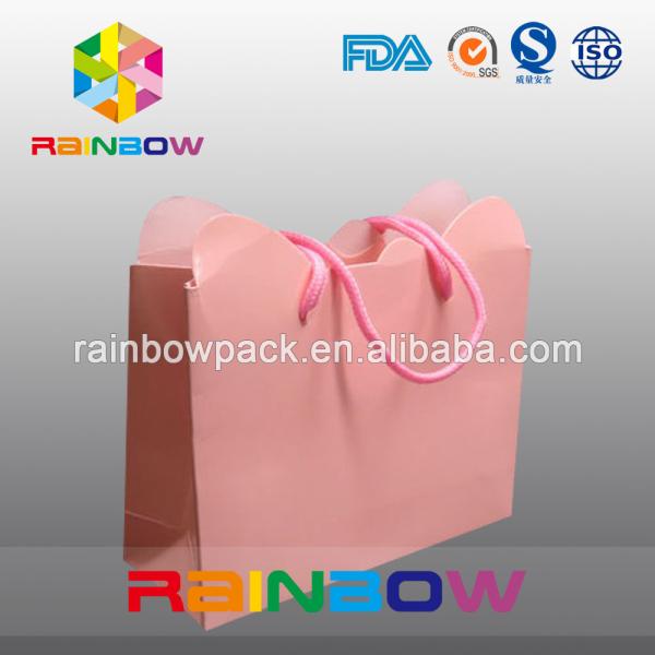 Cardboard Hot Stamping High End Colorful Customized Paper Bags For Shopping