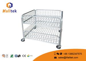 China Logistics Storage Wire Mesh Storage Bins Easy To Clean Powder Coating Surface factory