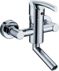 China Nickle Chrome Plating Two Hole Bathroom Faucet Household Ceramic Cartridge factory