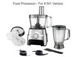 CB GS CE ROHS Certified 3.5L Bowl 8 IN 1 Stainless Steel Food Processor