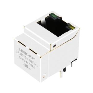 China Tyco 1840419-2 Compatible LINK-PP LPJD1011BENL 10/100 Base-T Vertical RJ45 Jack with magnetic Green/Yellow LED factory