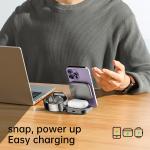 3 In 1 Desktop Wireless Charging Station Aluminium Alloy Magsafe Charger Stand