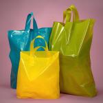 Disposable Biodegradable Plastic Shopping Bags For Grocery Store / Boutique