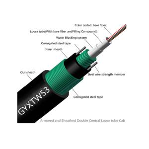 China GYXTW53 Aerial Overhead Single Mode Ftth Fiber Optical Cable Outdoor factory