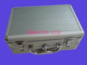China Durable Aluminum Makeup Case , Aluminum Cosmetic Train Case 90 Degree Open factory
